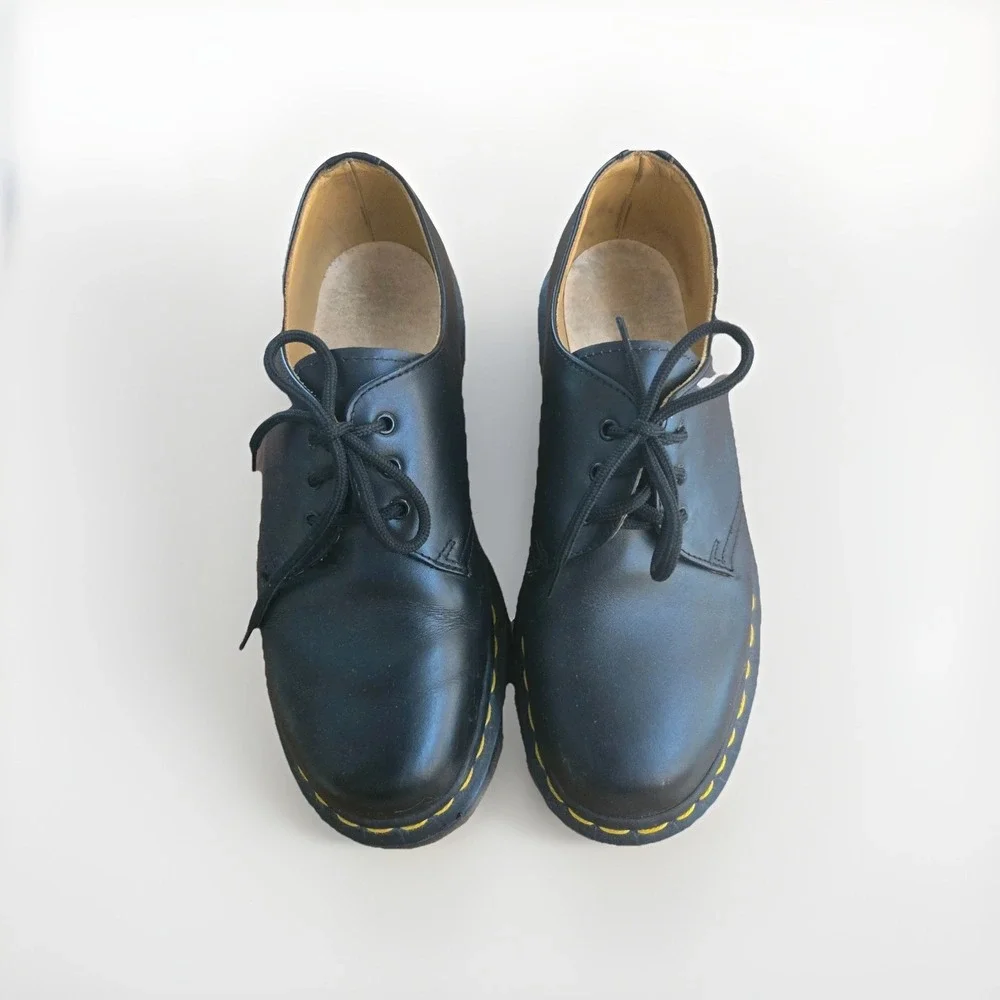 Dr. Martens 1461 Black Sneakers‎ Nappa Leather Size 6 Mens/ 8 Womens